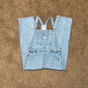 Levi's Men's Premium Light Wash Denim Overalls Relaxed Work Wear Red Tab Size L